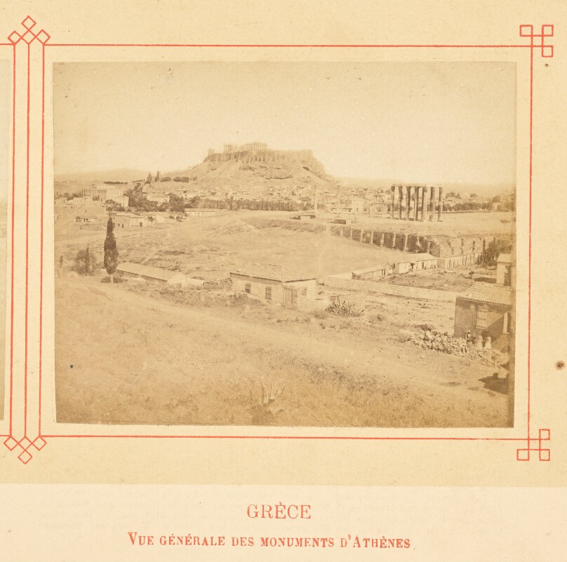 Vue générale des monuments d'Athènes.