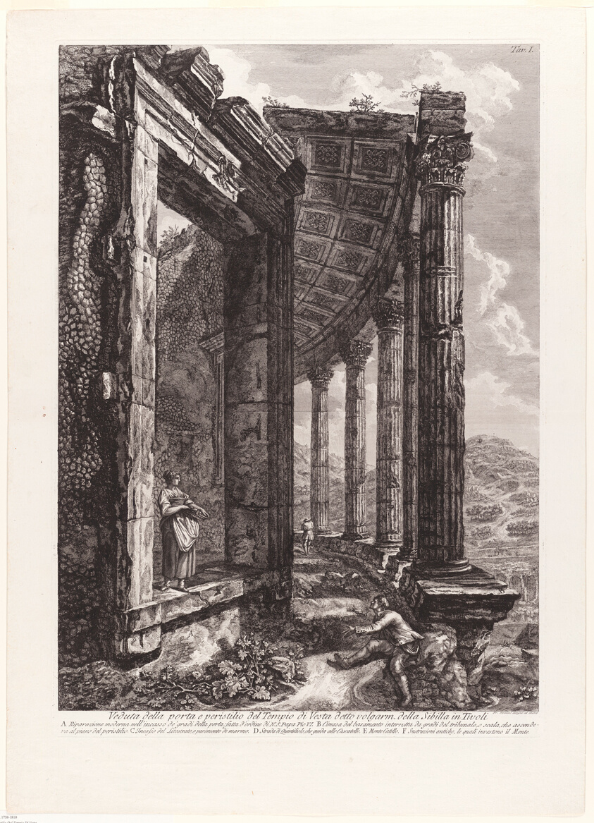 View of the Door and Peristyle of the Temple of Vesta