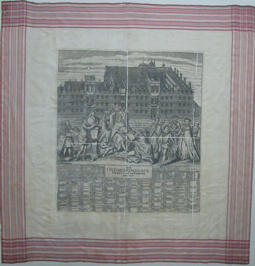 Handkerchief (The Oxford Almanack For the Year of Our Lord MDCCXXXV)