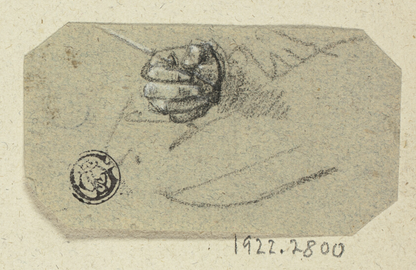 Right Hand Holding Drawing Implement