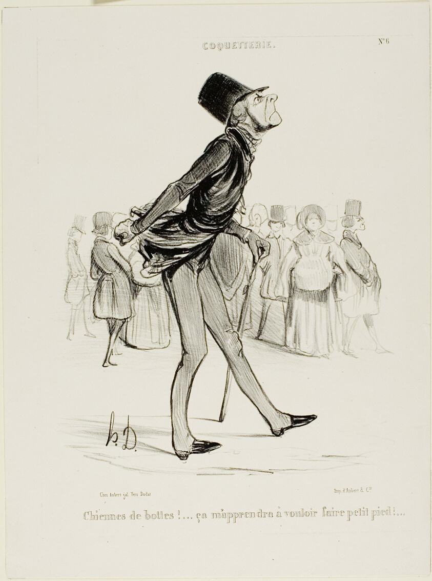 Damn Boots! That Will Teach Me to Take Smaller Steps...” plate 6 from Coquetterie