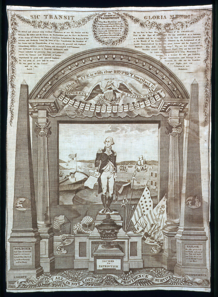 George Washington at the Altar of Liberty (Handkerchief)