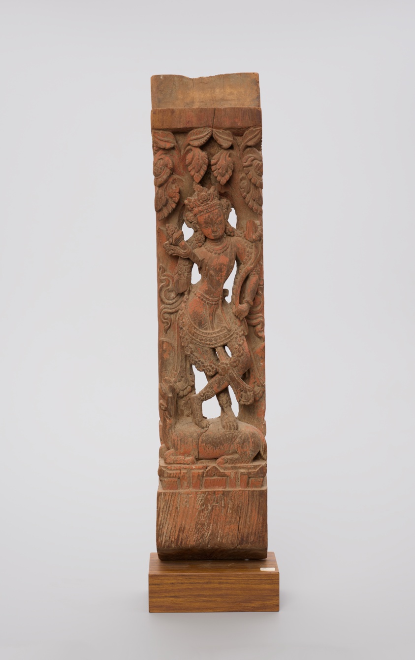 Architectural Strut with the Dikpala, Vayu, Standing on a Deer