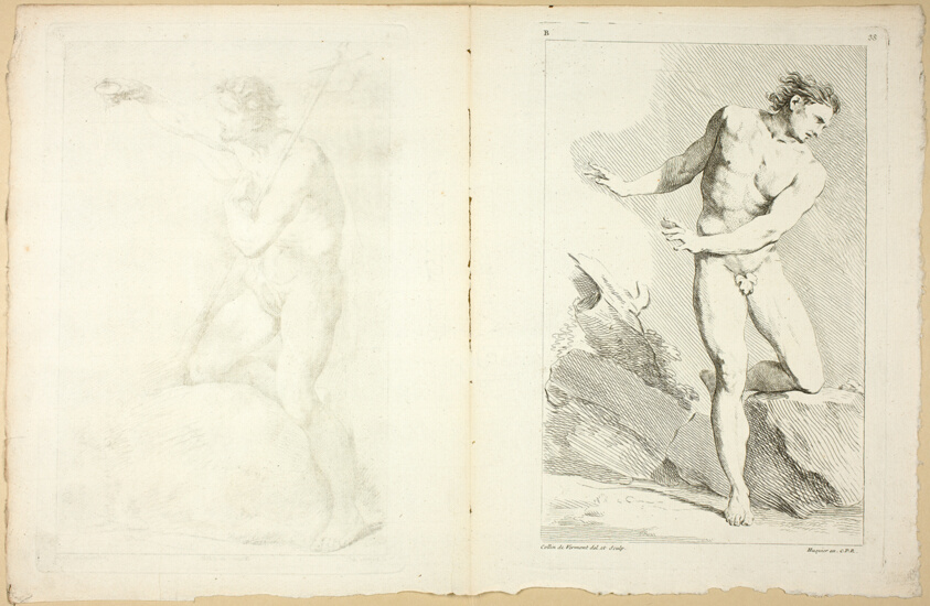 Page 38 and Page 39, from Second Livre de Figures d'Academies Gravées en Partie par les Professeurs de l’Académie Royale