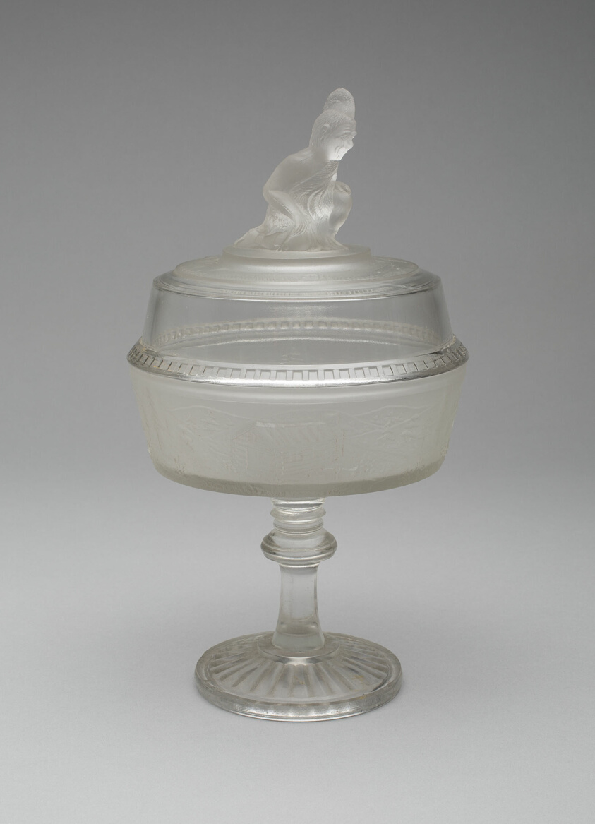 Westward Ho!/Pioneer Covered Compote on Pedestal
