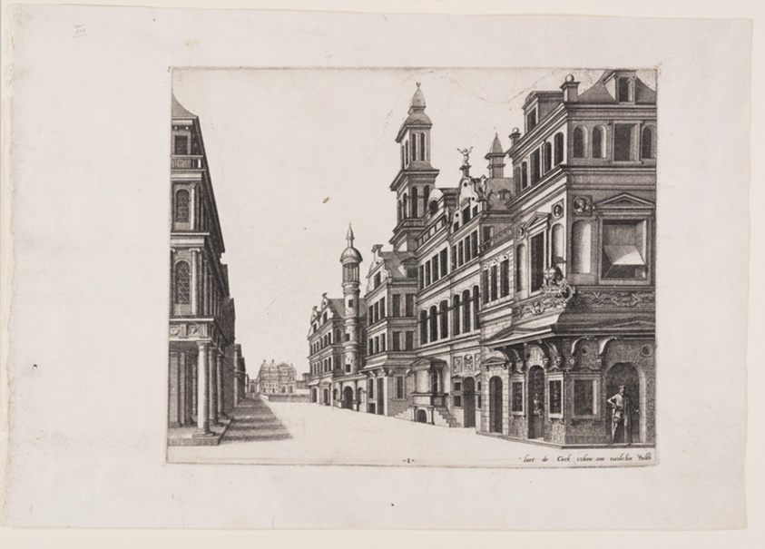 Perspective view of a street