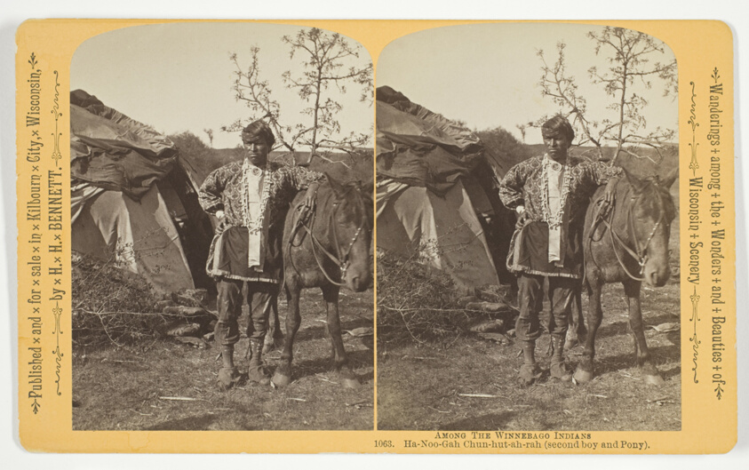 Ha-Noo-Gah Chun-hut-ah-rah (second boy and Pony), No. 414 from the series "Among the Winnebago Indians"