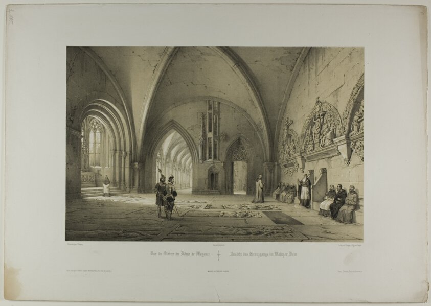 View of the Cloister of the Cathedral of Mainz, plate two from Allemagne Monumentale et Pittoresque