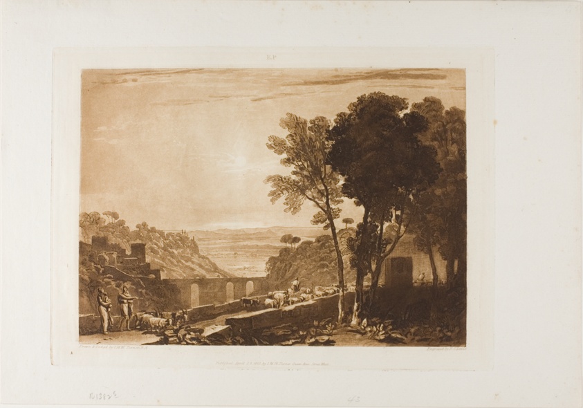 The Bridge and Goats, plate 43 from LIber Studiorum