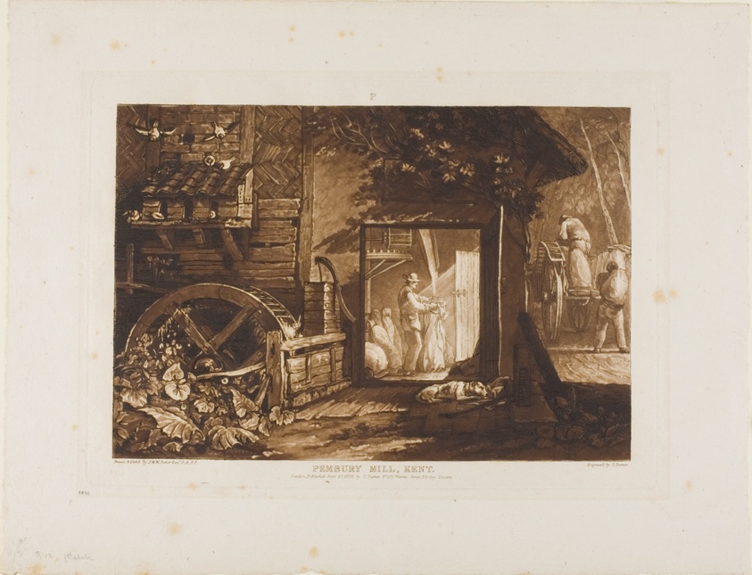 Pembury Mill, Kent, plate 12 from Liber Studiorum