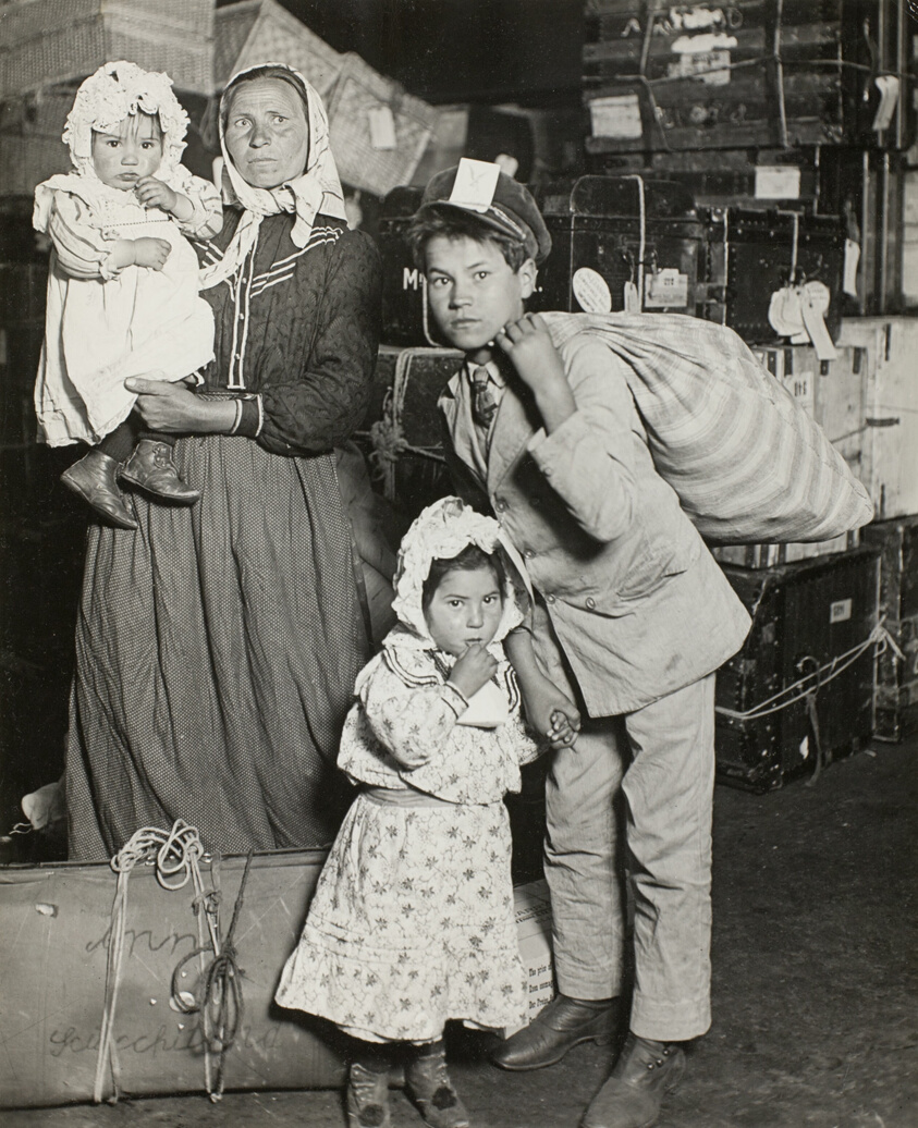Italian Family Seeking Lost Baggage, Ellis Island