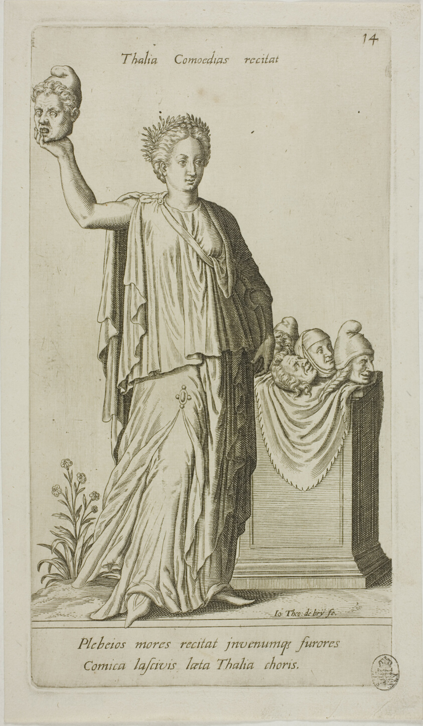 Thalia, Muse of Comedy, plate 14 from Parnassus Biceps