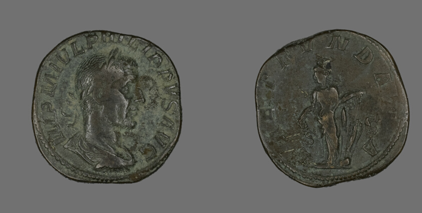 Sestertius (Coin) Portraying Philip the Arab