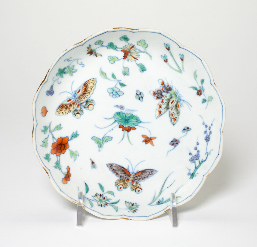 Dish with Butterflies and Flowers