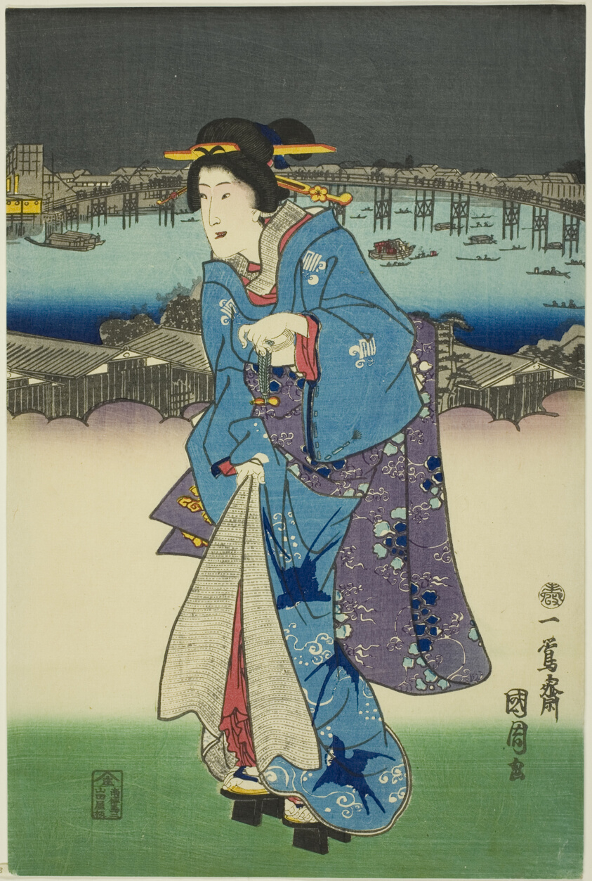 Evening Amusements at Ryogoku in the Eastern Capital (Toto Ryogoku yoasobi no zu)