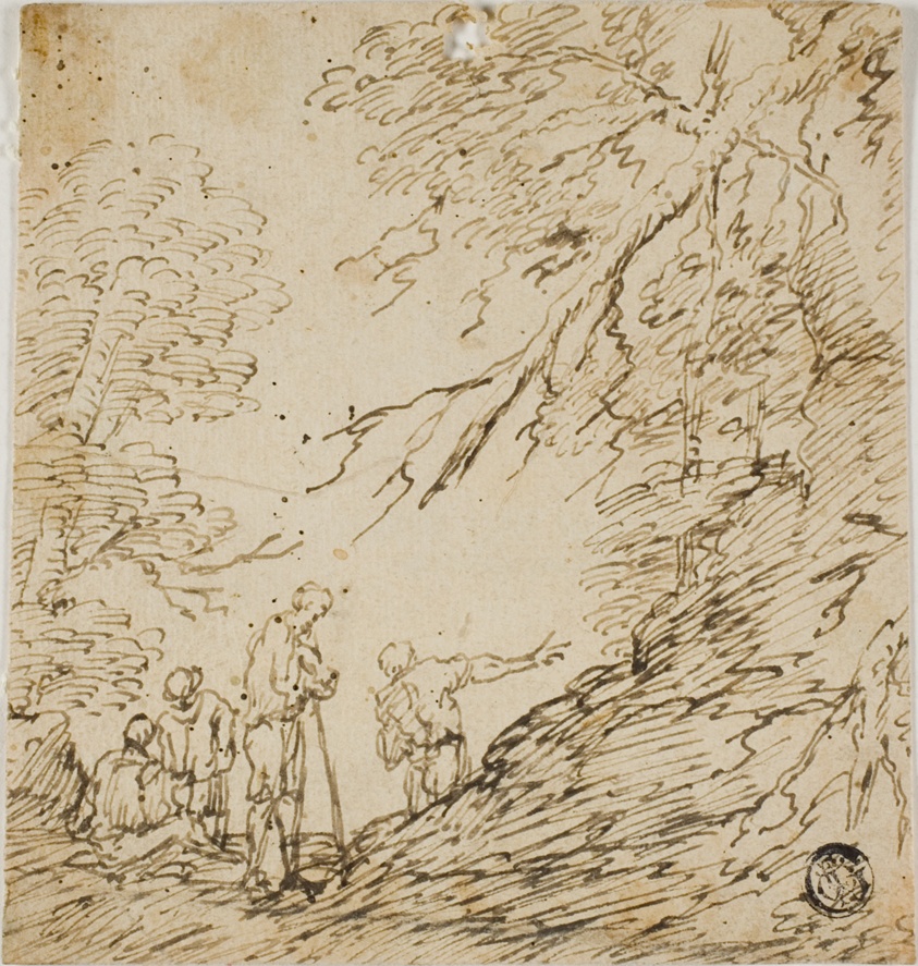 Four Men in Forest