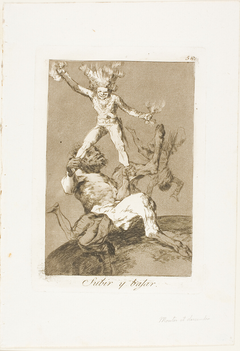 To Rise and to Fall, plate 56 from Los Caprichos