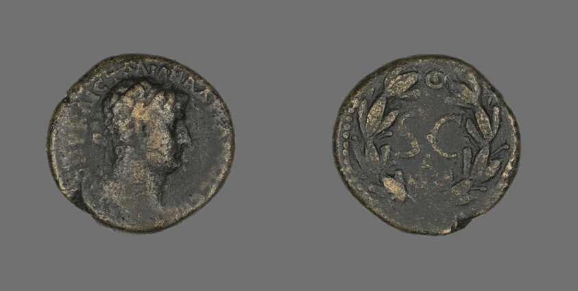 Coin Portraying Emperor Hadrian