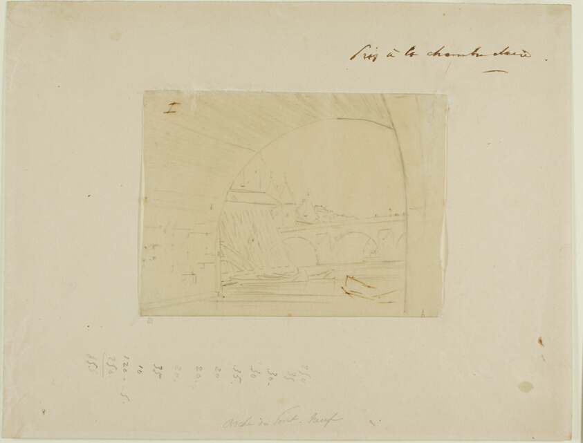 Study for an arch of Pont Notre-Dame, Paris