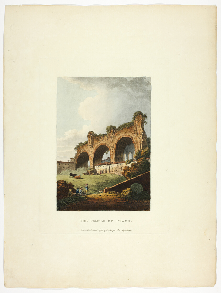 The Temple of Peace, plate nine from A Select Collection of Views and Ruins in Rome and its Vicinity