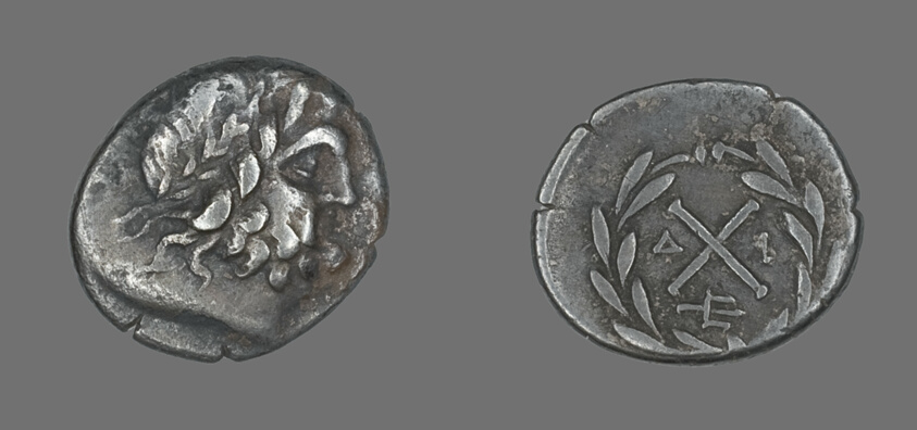 Hemidrachm (Coin) Depicting the God Zeus Amarios