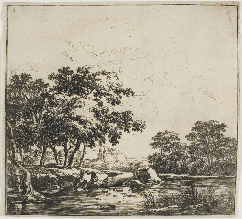 The River in the Forest, plate three from Set of Landscapes