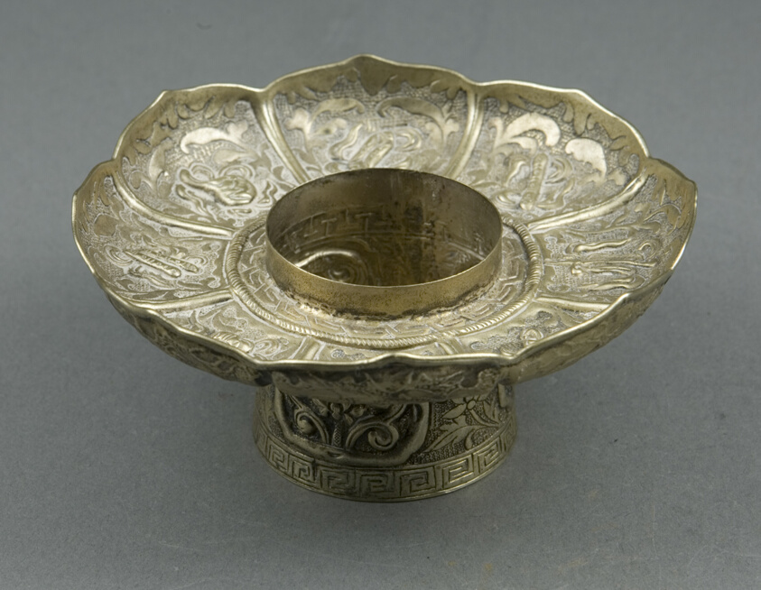 Lotus-Shaped Altar Bowl Stand