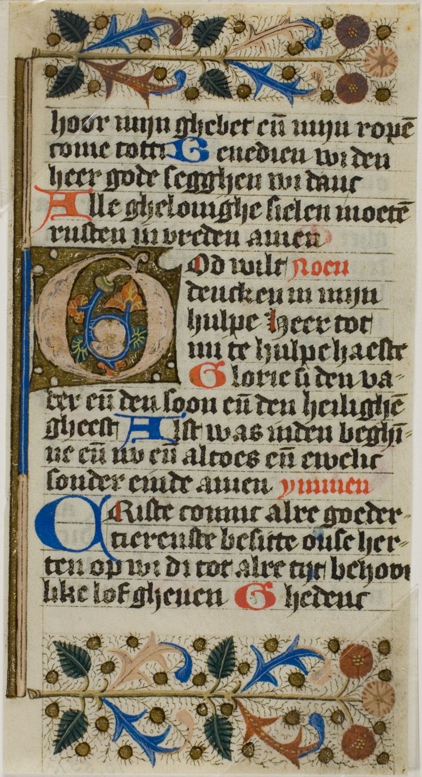 Illuminated Initial "G" from a Prayerbook