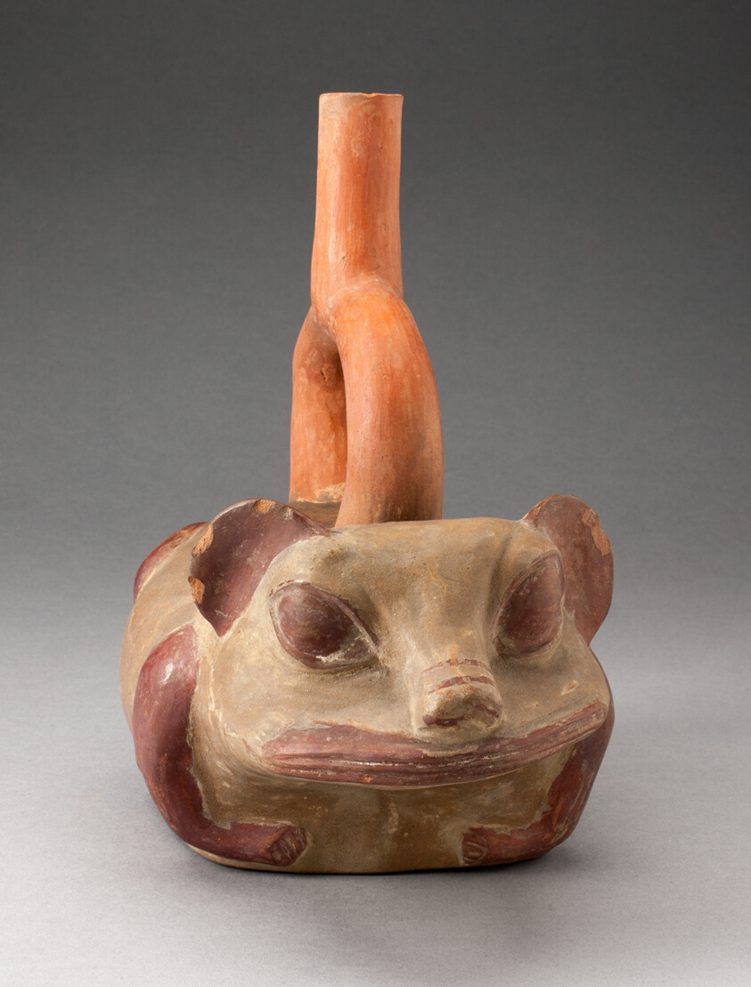 Stirrup Spout Vessel in Form of a Feline