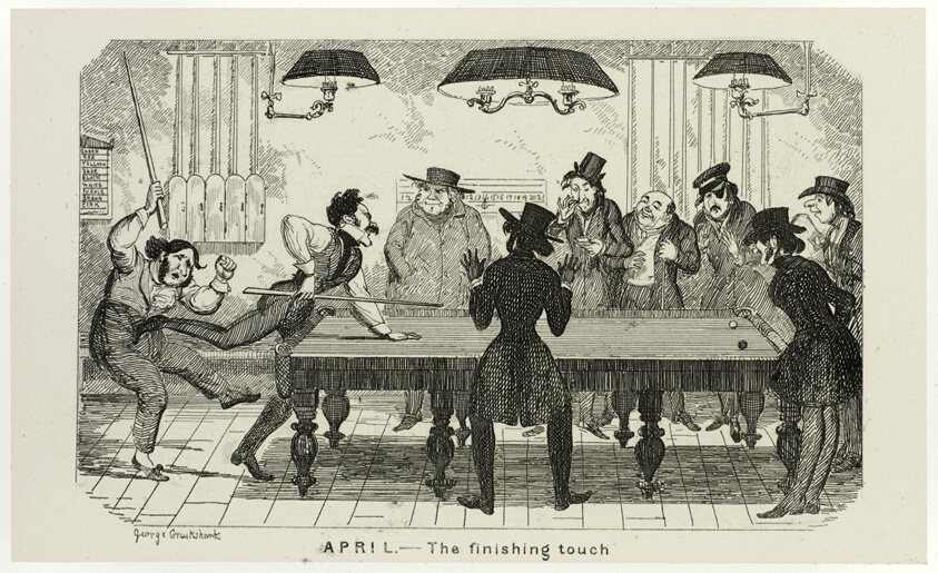 April - The Finishing Touch from George Cruikshank's Steel Etchings to The Comic Almanacks: 1835-1853