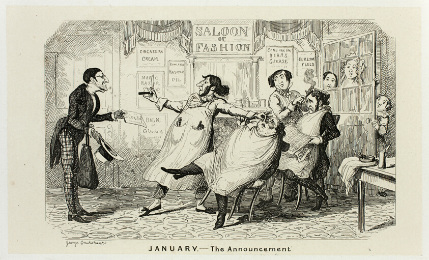 January - The Announcement from George Cruikshank's Steel Etchings to The Comic Almanacks: 1835-1853