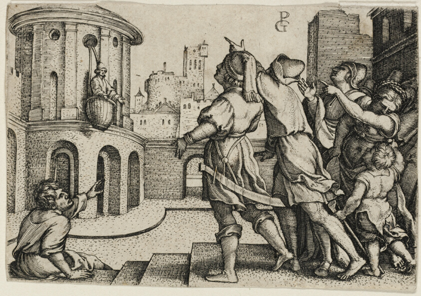 Virgil Suspended in a Basket, copy