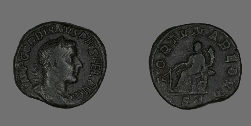 Sestertius (Coin) Portraying Emperor Gordianus
