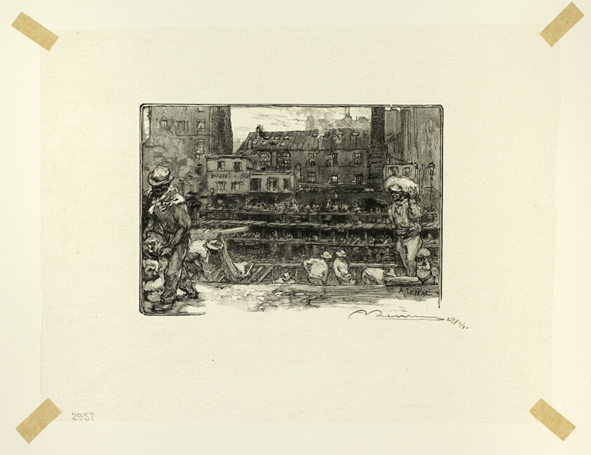 Plaster Unloaders, plate three from Le Long de la Seine et des Boulevards