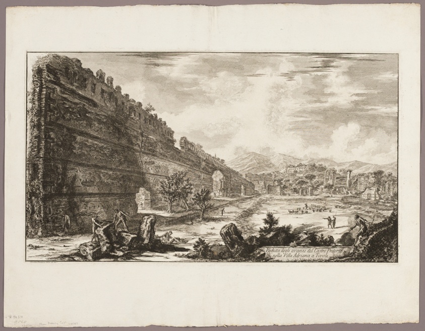 View of the Remains of the Praetorian Fort [the Poecile], Hadrian's Villa, Tivoli, from Views of Rome