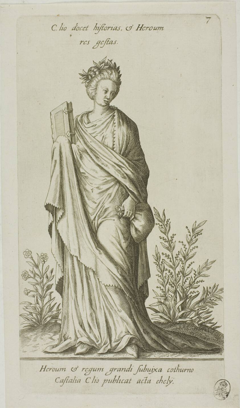 Clio, Muse of History, plate 7 from Parnassus Biceps