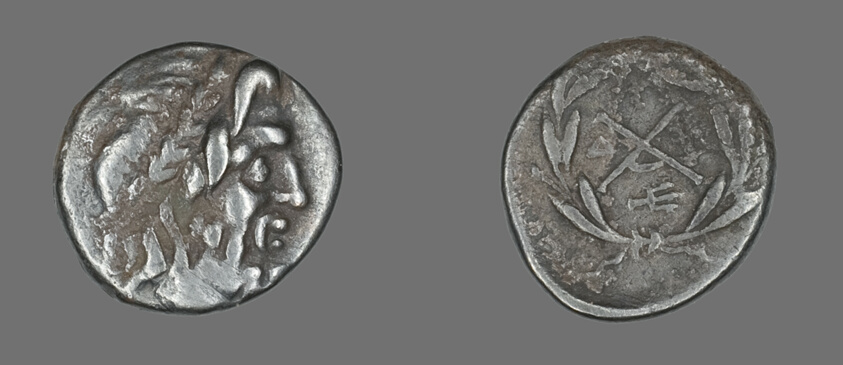 Hemidrachm (Coin) Depicting the God Zeus Amarios