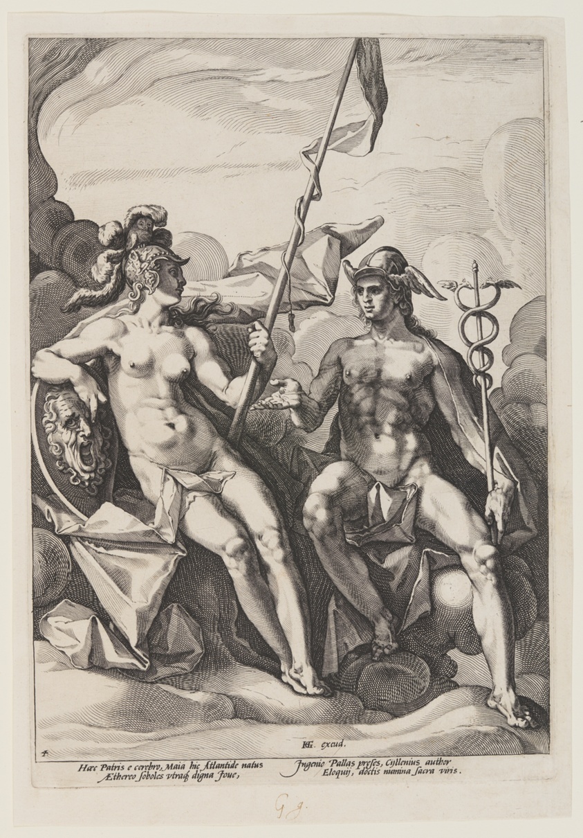 Pallas Athena and Mercury