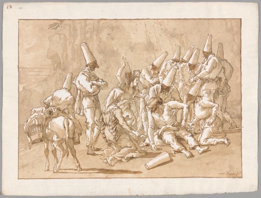 Punchinello Collapses on the Road, from the series Divertimento per li regazzi (Entertainment for Children)