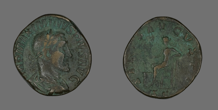 Sestertius (Coin) Portraying Emperor Maximinus