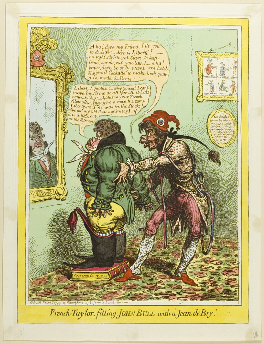 French-Tailor, Fitting John Bull with a "Jean de Bry"