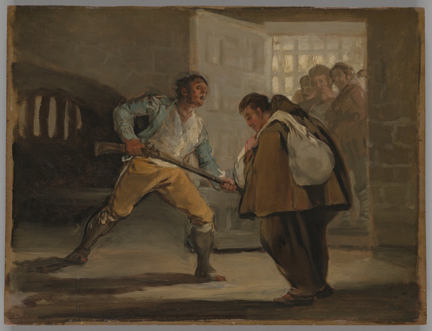 El Maragato Threatens Friar Pedro de Zaldivia with His Gun