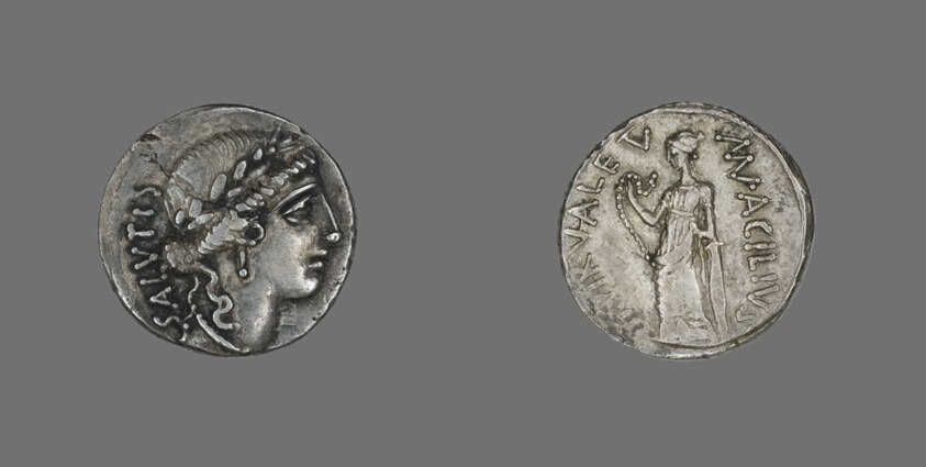 Denarius (Coin) Depicting the Goddess Salus