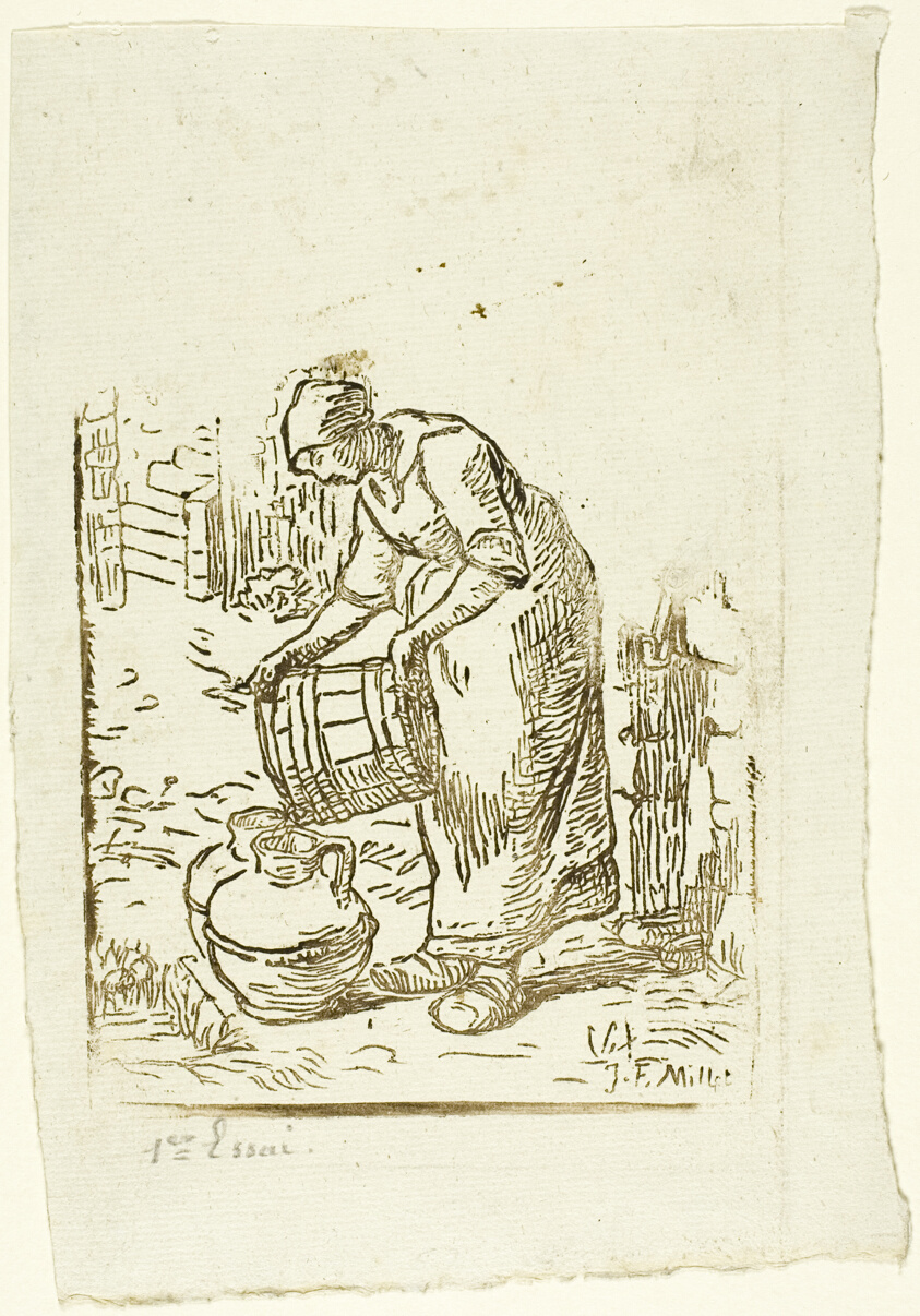 Woman Filling Water-Cans