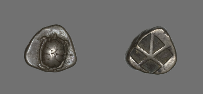 Stater (Coin) Depicting a Land Tortoise