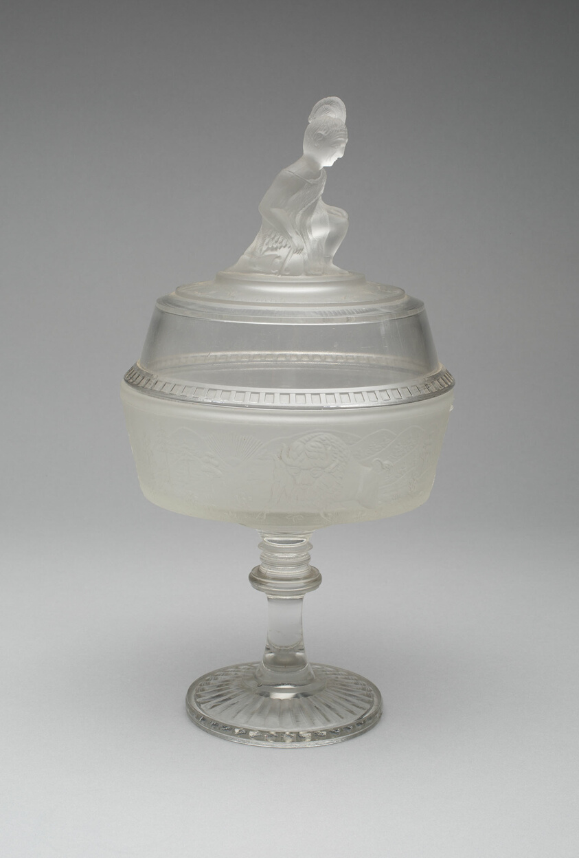 Westward Ho!/Pioneer Covered Compote on Pedestal