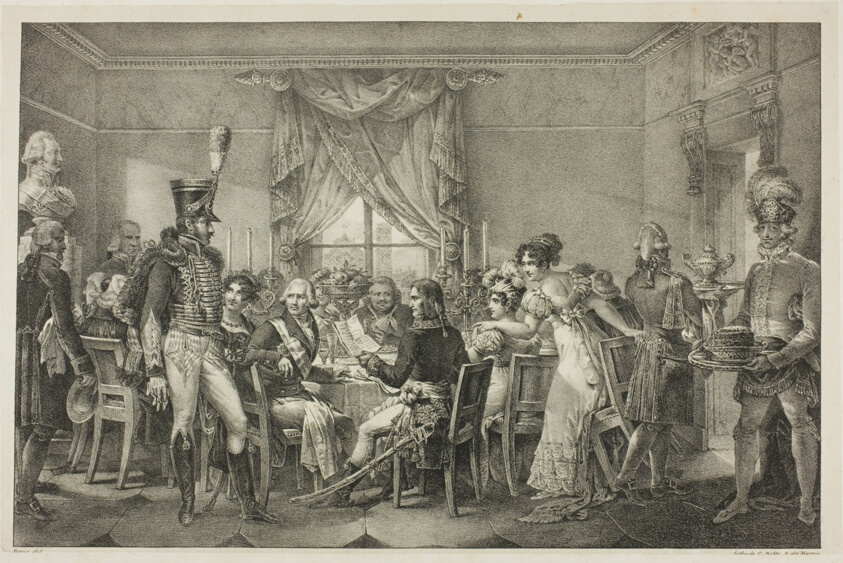 Napoleon at the Palace of the Grand Duke in Florence, plate thirteen from The Political and Military Life of Napoleon