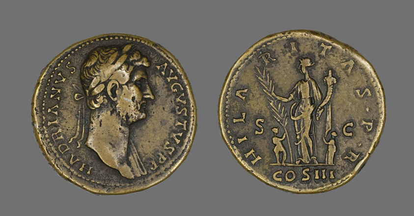 Coin Portraying Emperor Hadrian