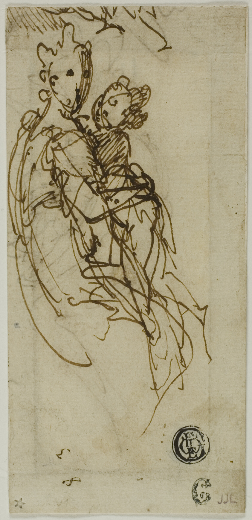 Seated Virgin and Child (recto); Seated Virgin and Child (verso)