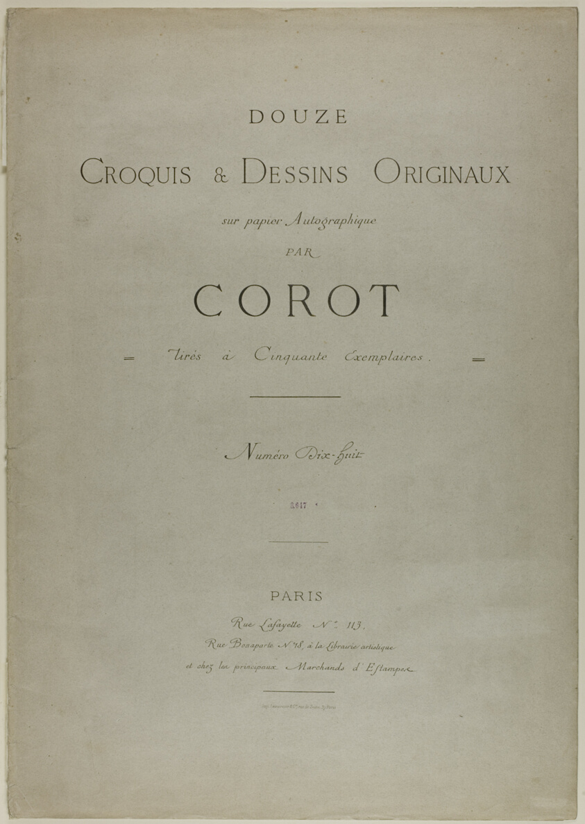 Cover and Text for Album Douze Croquis et Dessins Originaux